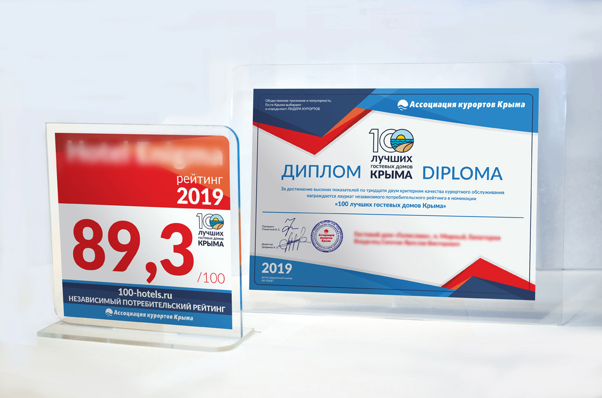 Награды победителям рейтинга Наград победителям рейтинга Ассоциации курортов Крыма